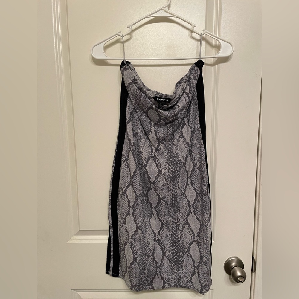 Snake print dress from Express